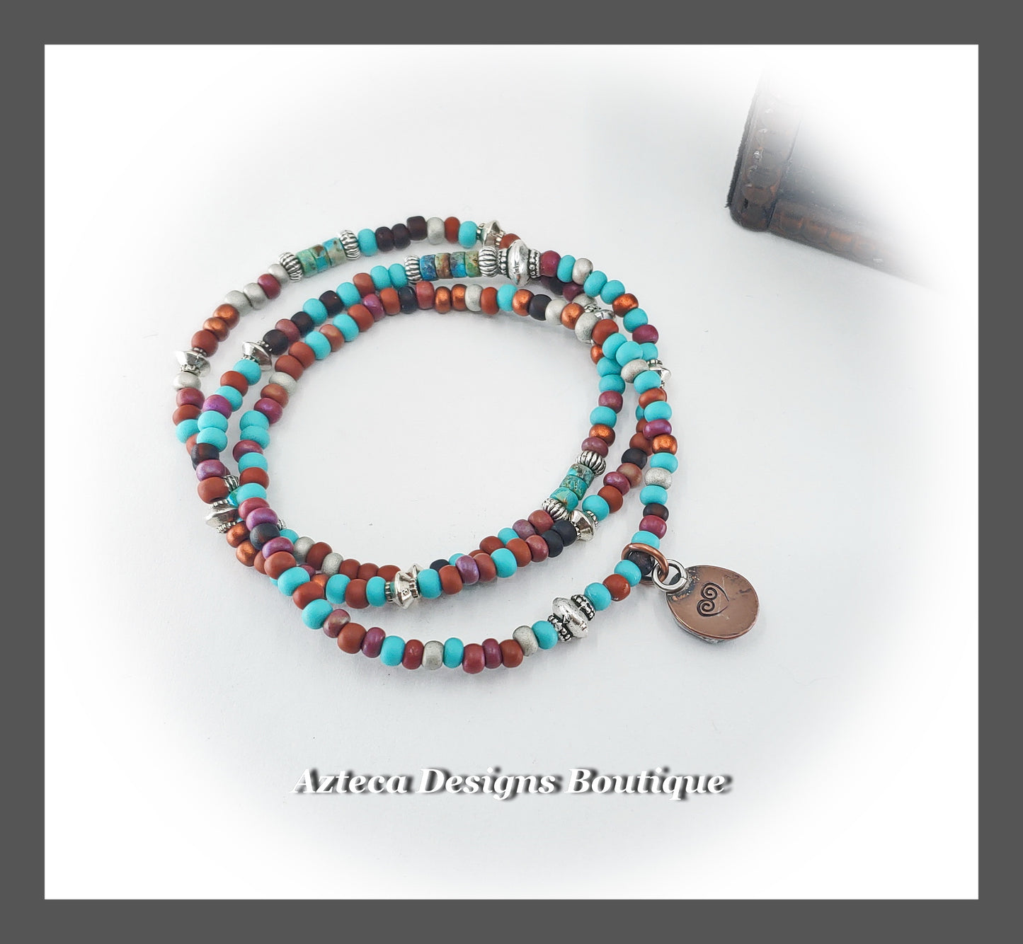 Desert Tradition + Turquoise + Glass Seed Bead + Gemstone Stretch Bracelet SET of THREE