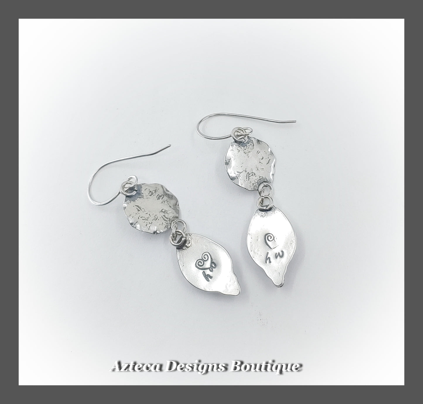 Sunstone Gemstone + Argentium Silver + Bronze Skull Flowers Earrings