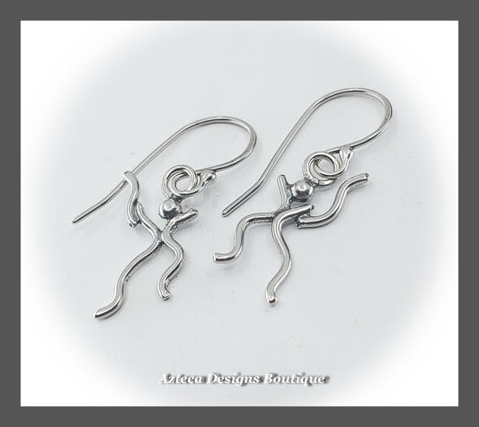 Dance + Argentium Silver Hand Fabricated Earrings