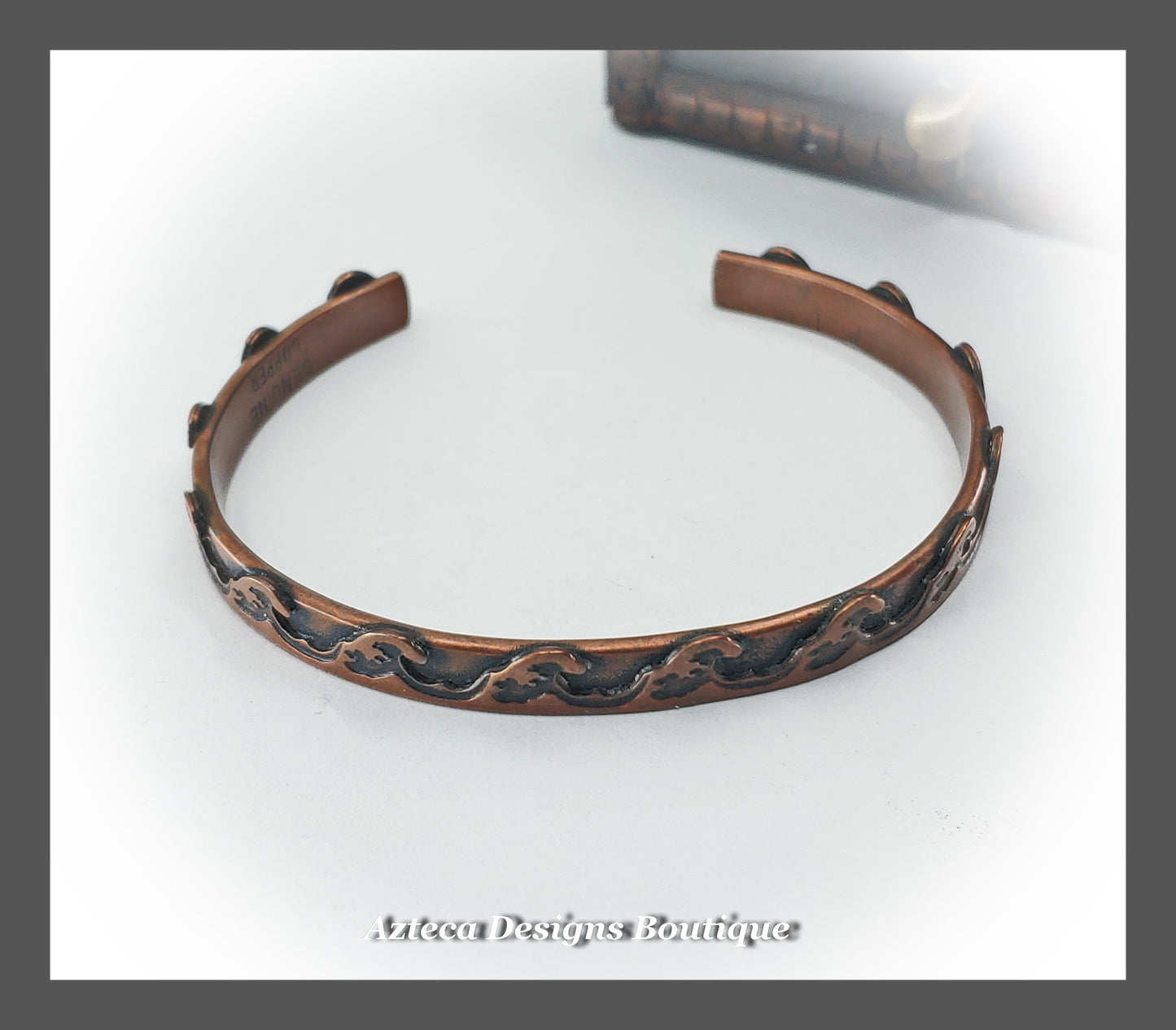 Copper Cuff + Waves Size LARGE