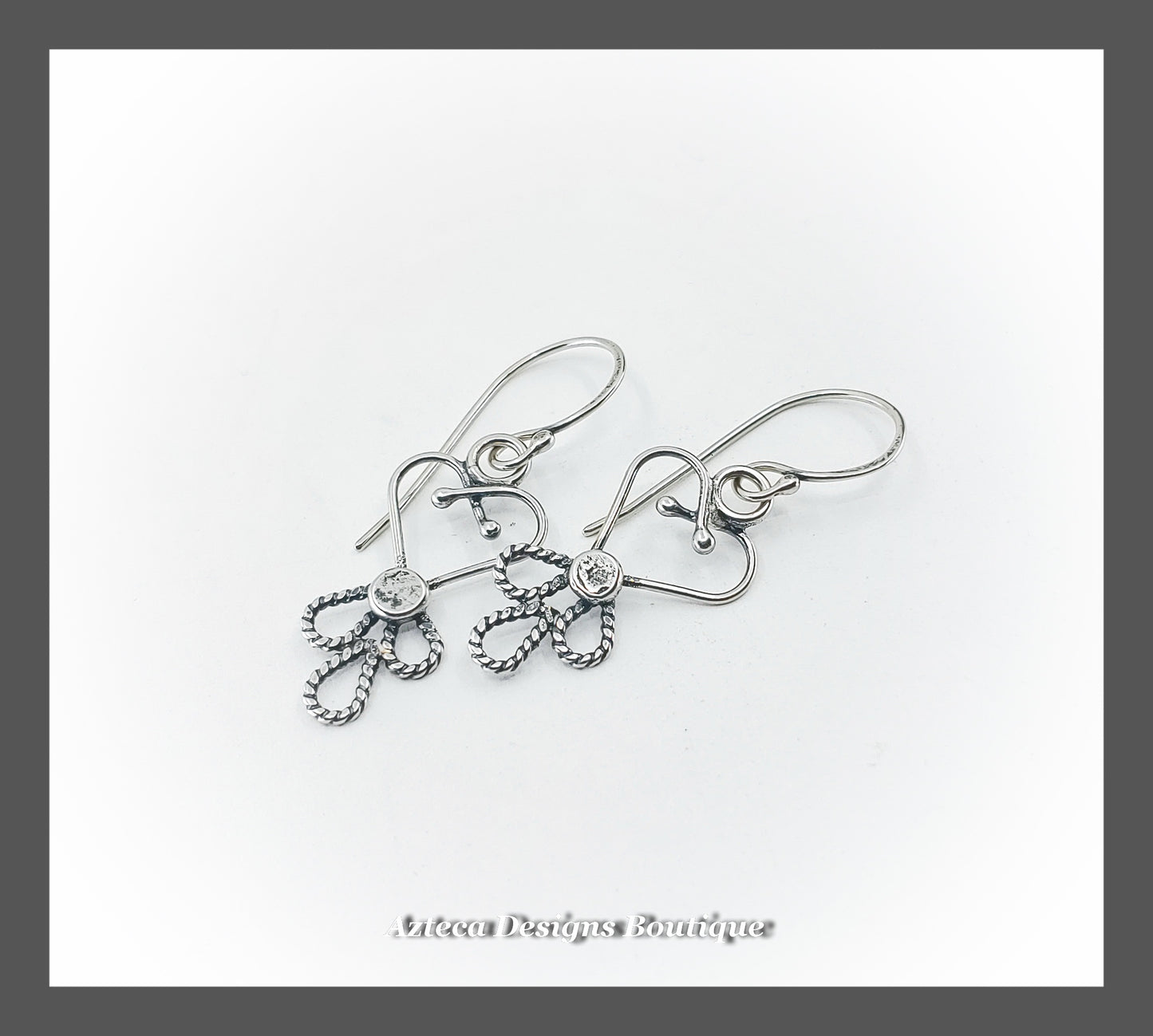 Blooming Hearts + Hand Fabricated Argentium Silver Earrings
