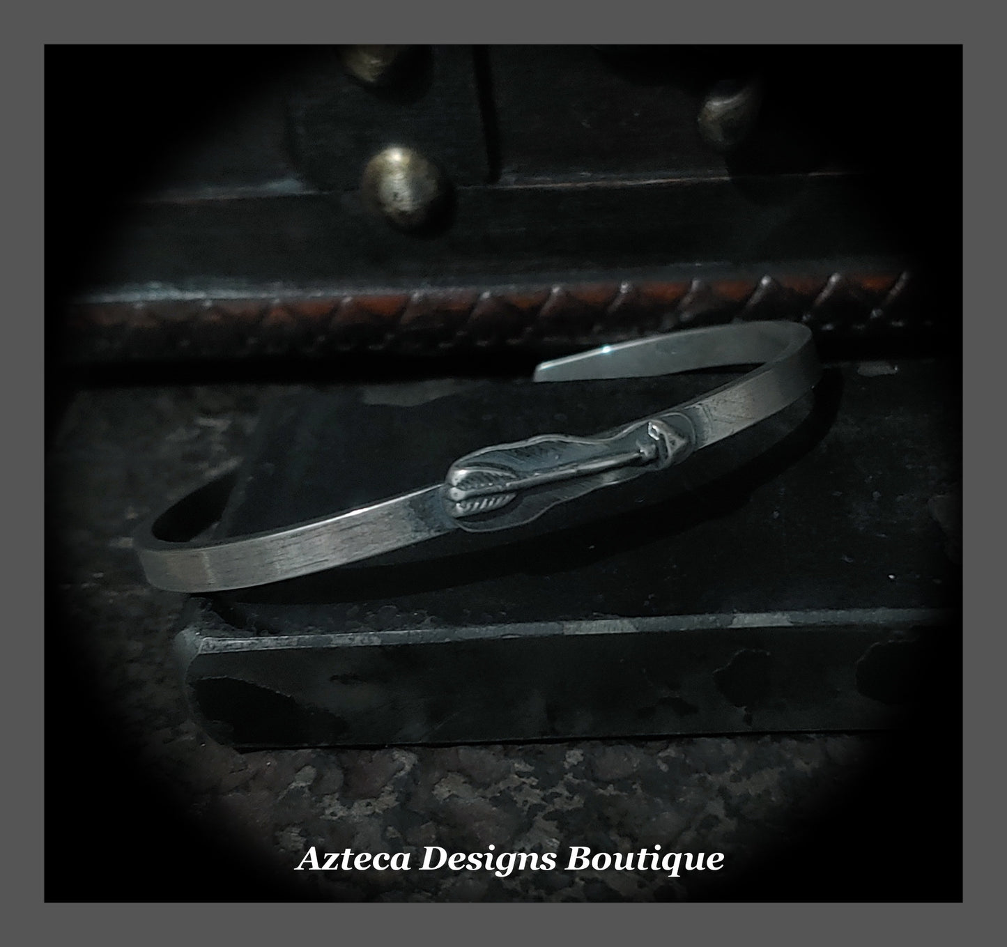 Argentium Silver Cuff+Fly True Hand Forged Arrow