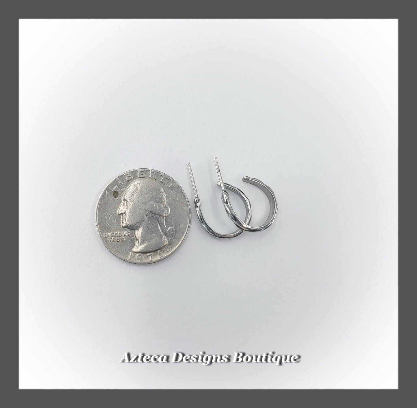 Small Hoop Post Earrings + Sterling Silver
