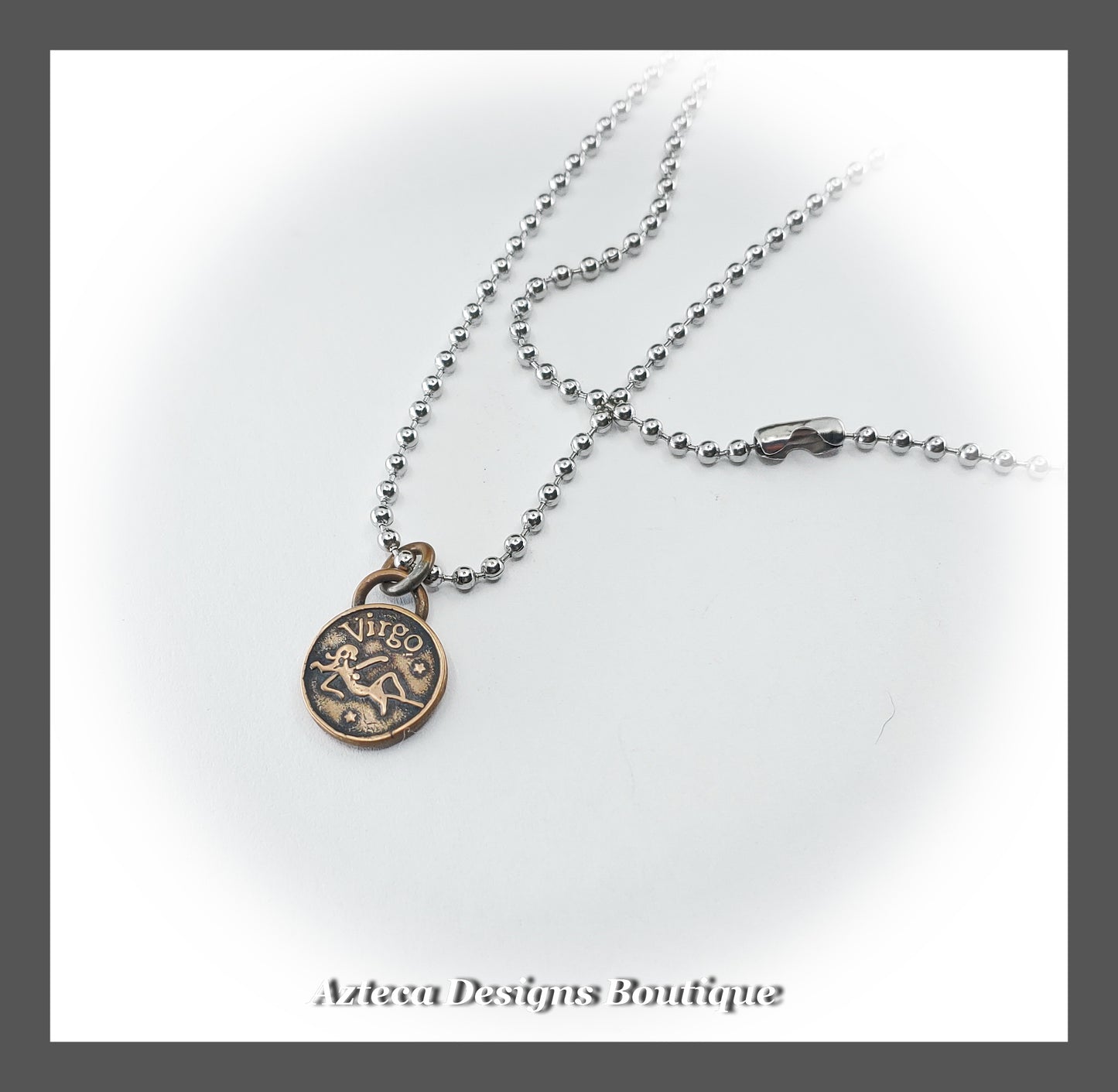 VIRGO Zodiac Sign + Bronze Handmade Charm