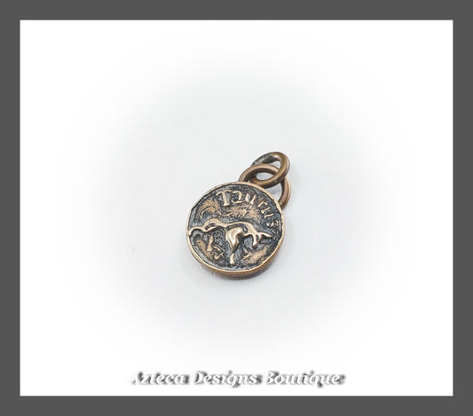 TAURUS Zodiac Sign + Bronze Handmade Charm