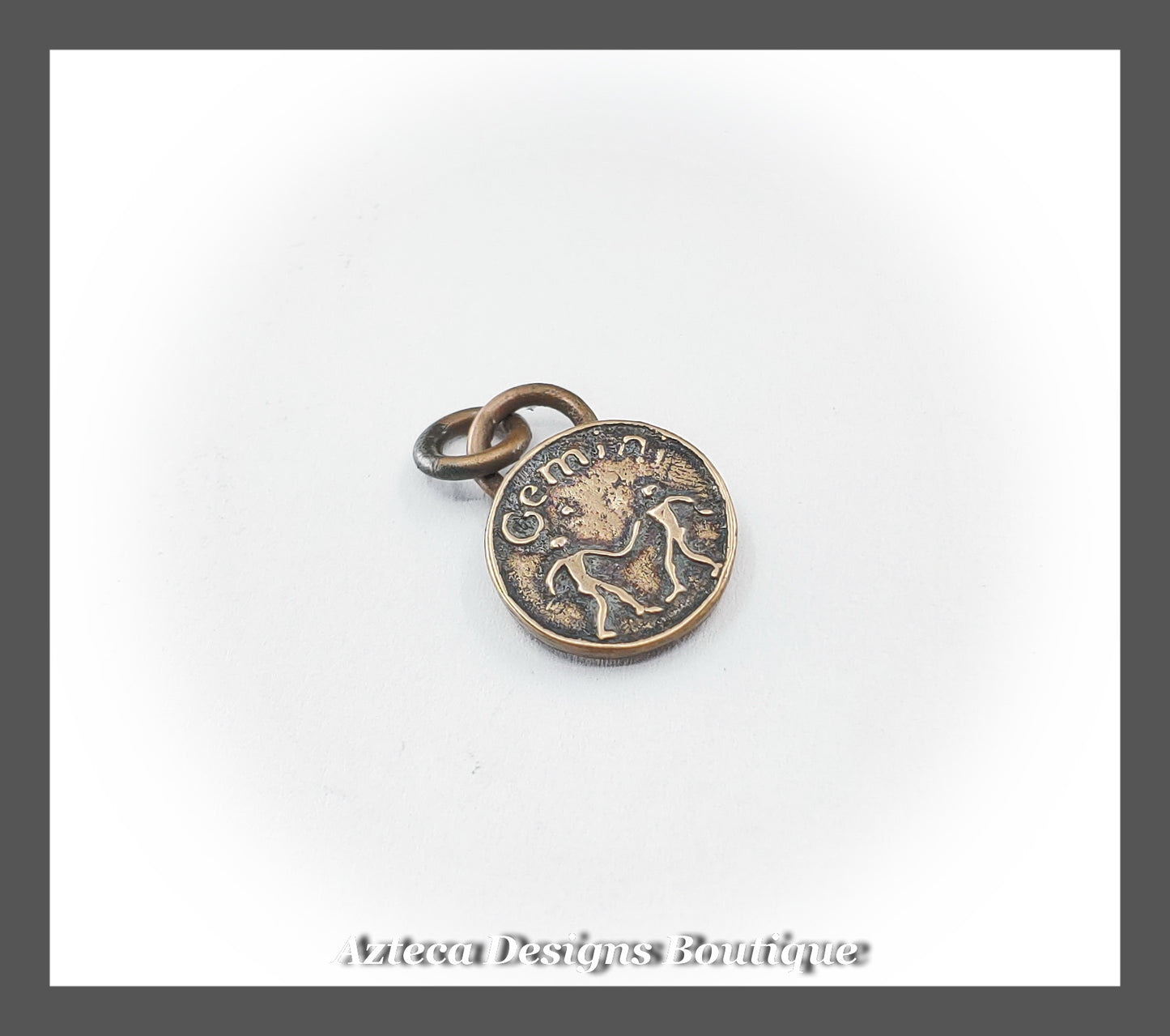 GEMINI Zodiac Sign + Bronze Handmade Charm