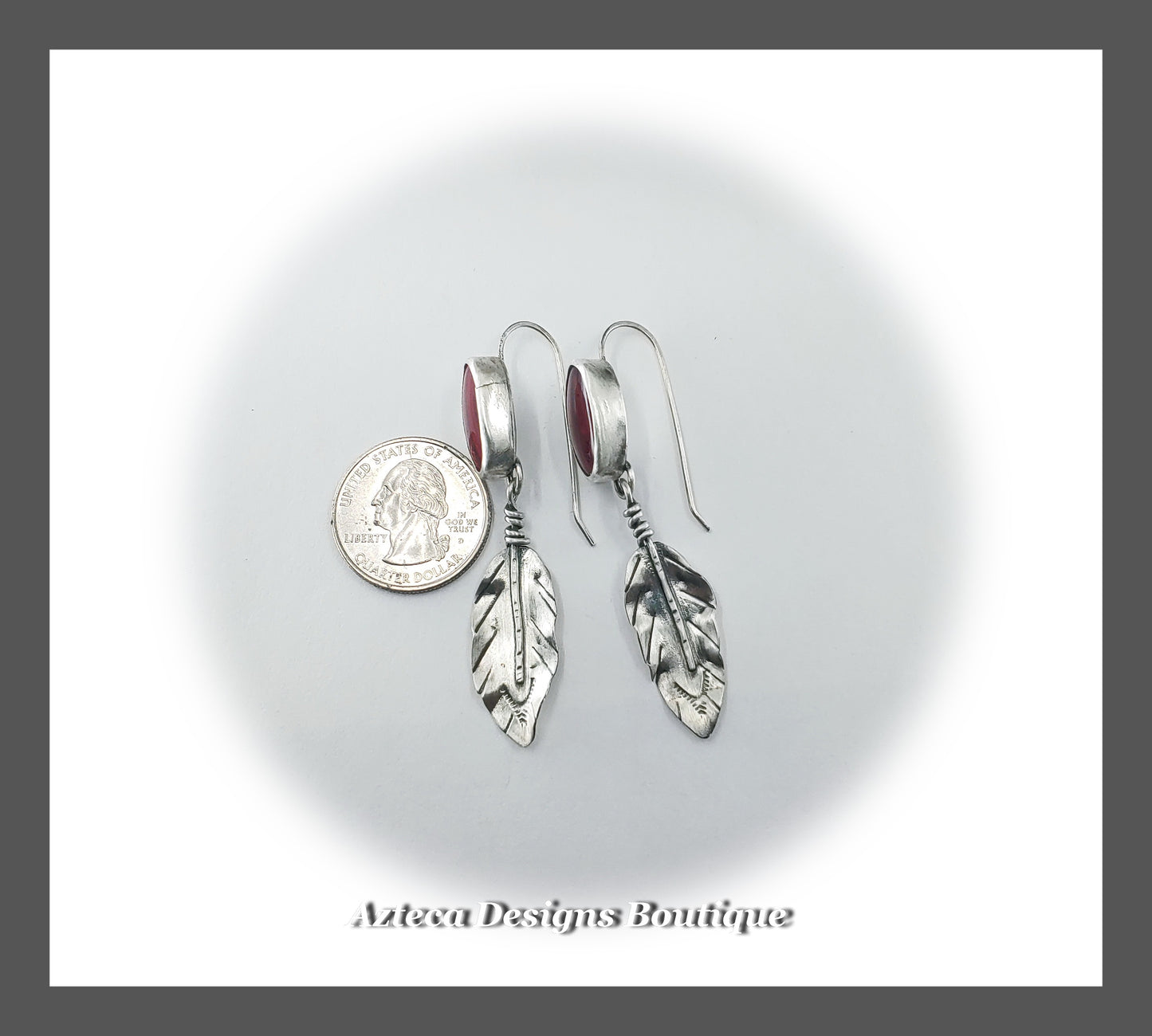 Rosarita Argentium Silver Feather Earrings