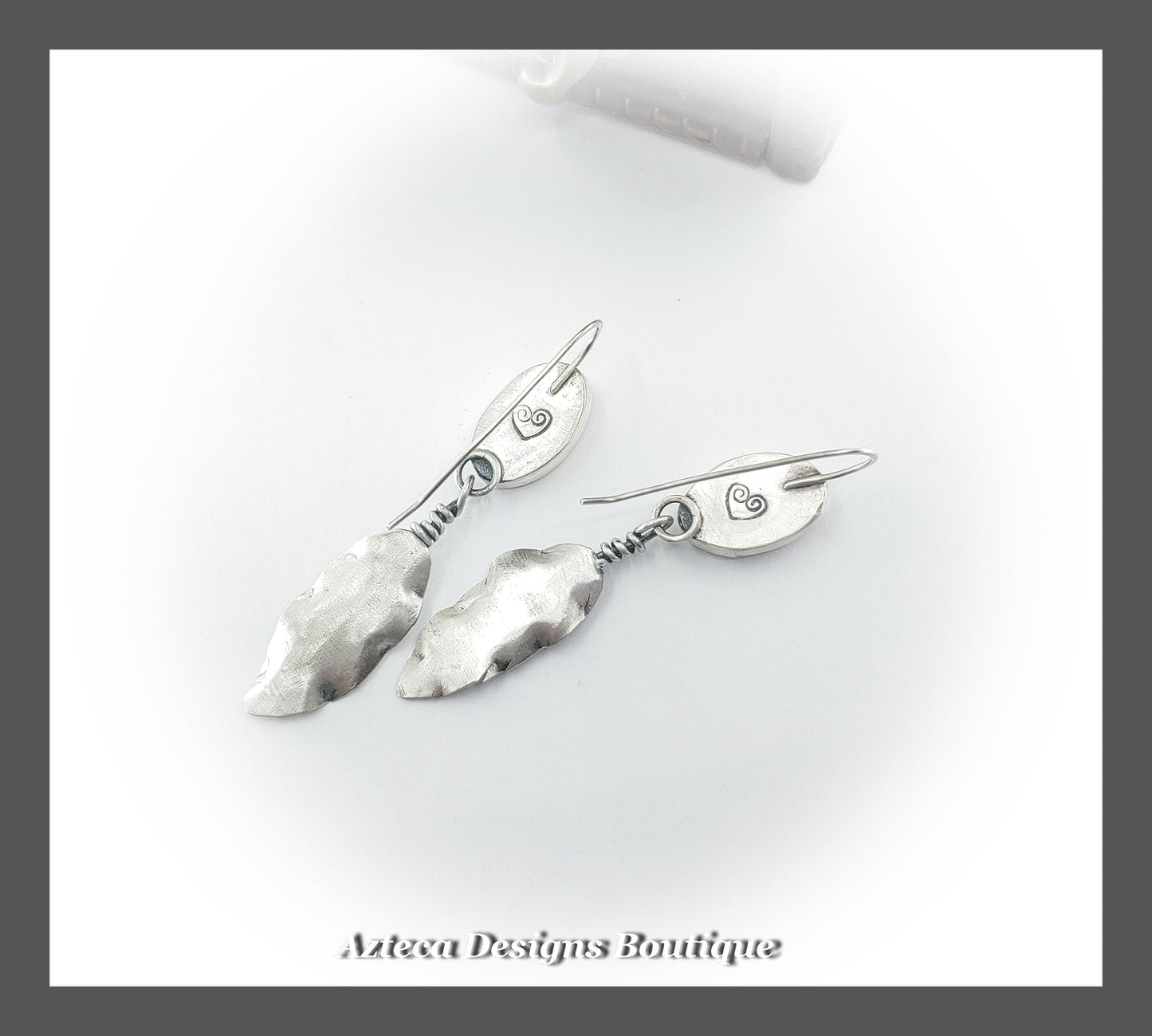 Rosarita Argentium Silver Feather Earrings