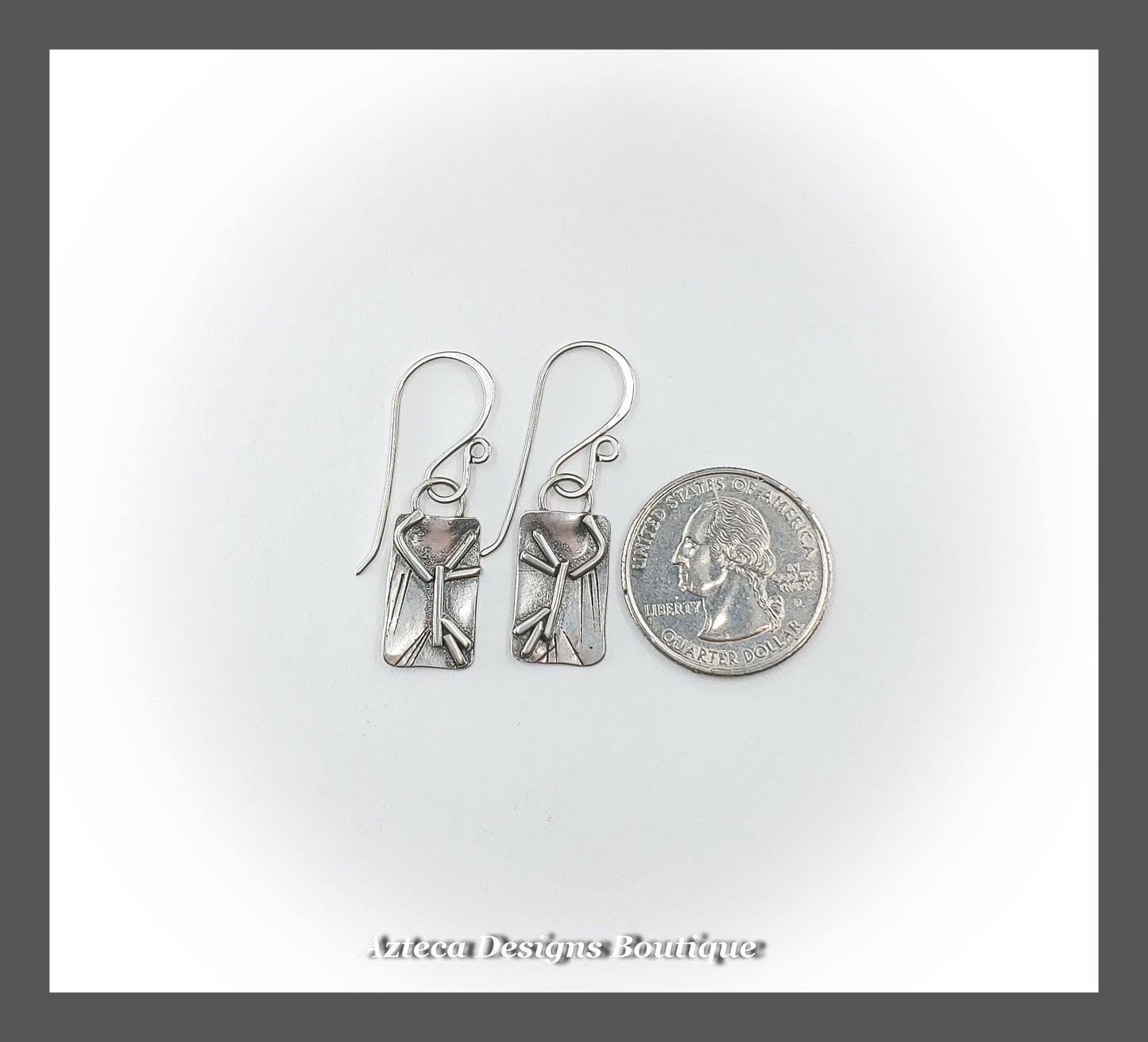 Hand Fabricated Sterling Silver Petroglyph Earrings