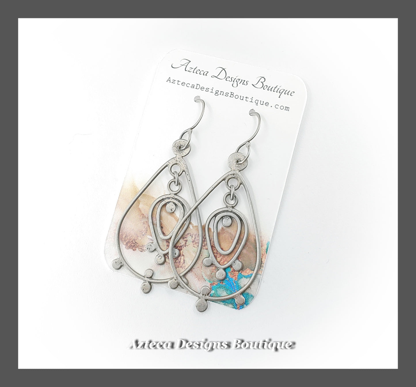 Hand Fabricated Argentium Silver Earrings + Lace and Spice Collection