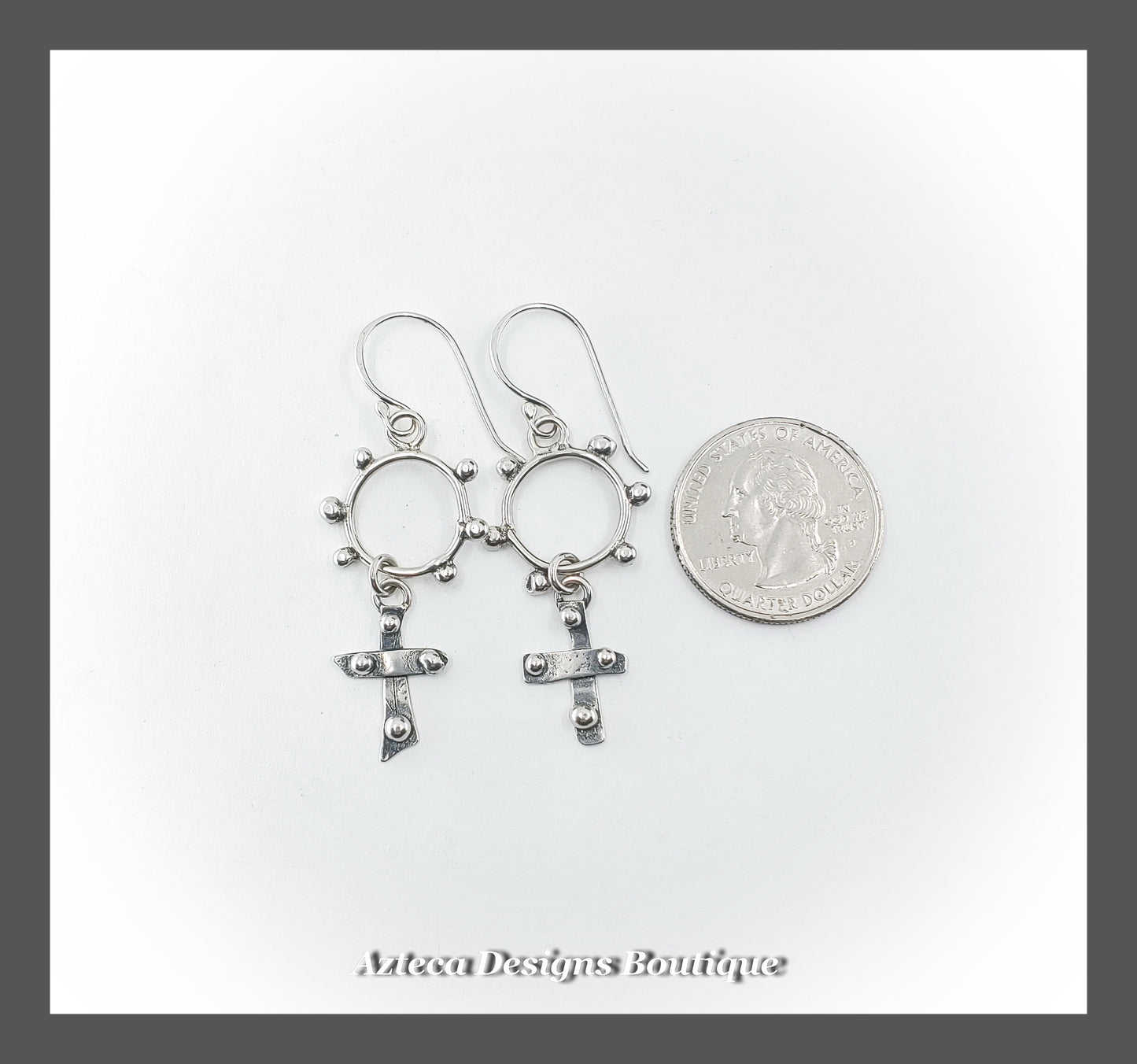 RESERVED for S-L Rugged Southwest Cross Earrings + Argentium Silver