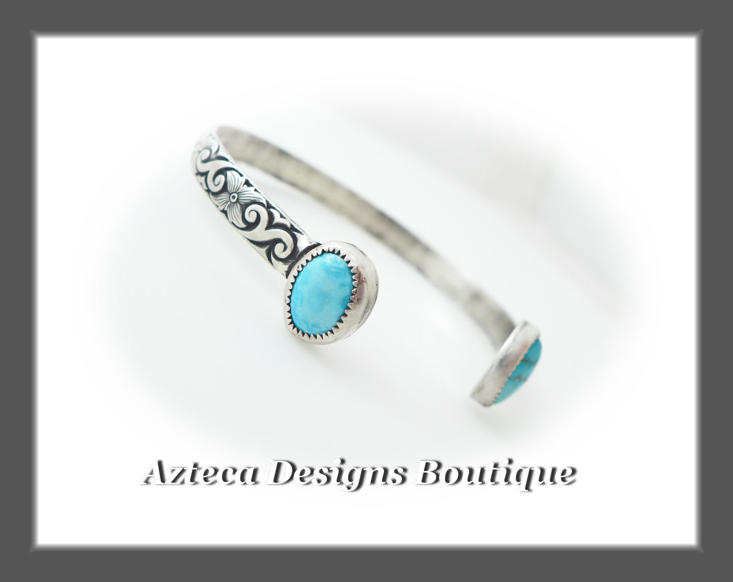 Stormy Mountain Turquoise + Sterling Silver + Hand Fabricated Cuff Bracelet