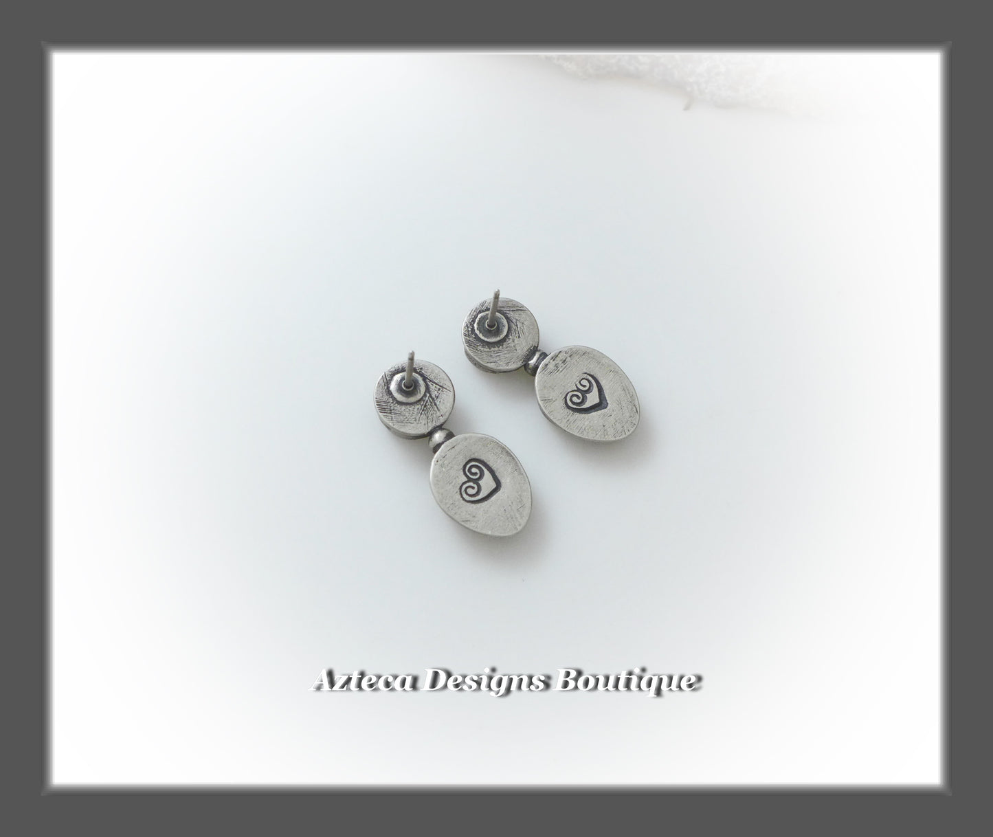 Brass Trilobite + Watermelon Tourmaline + Hand Fabricated Sterling Silver Post Earrings