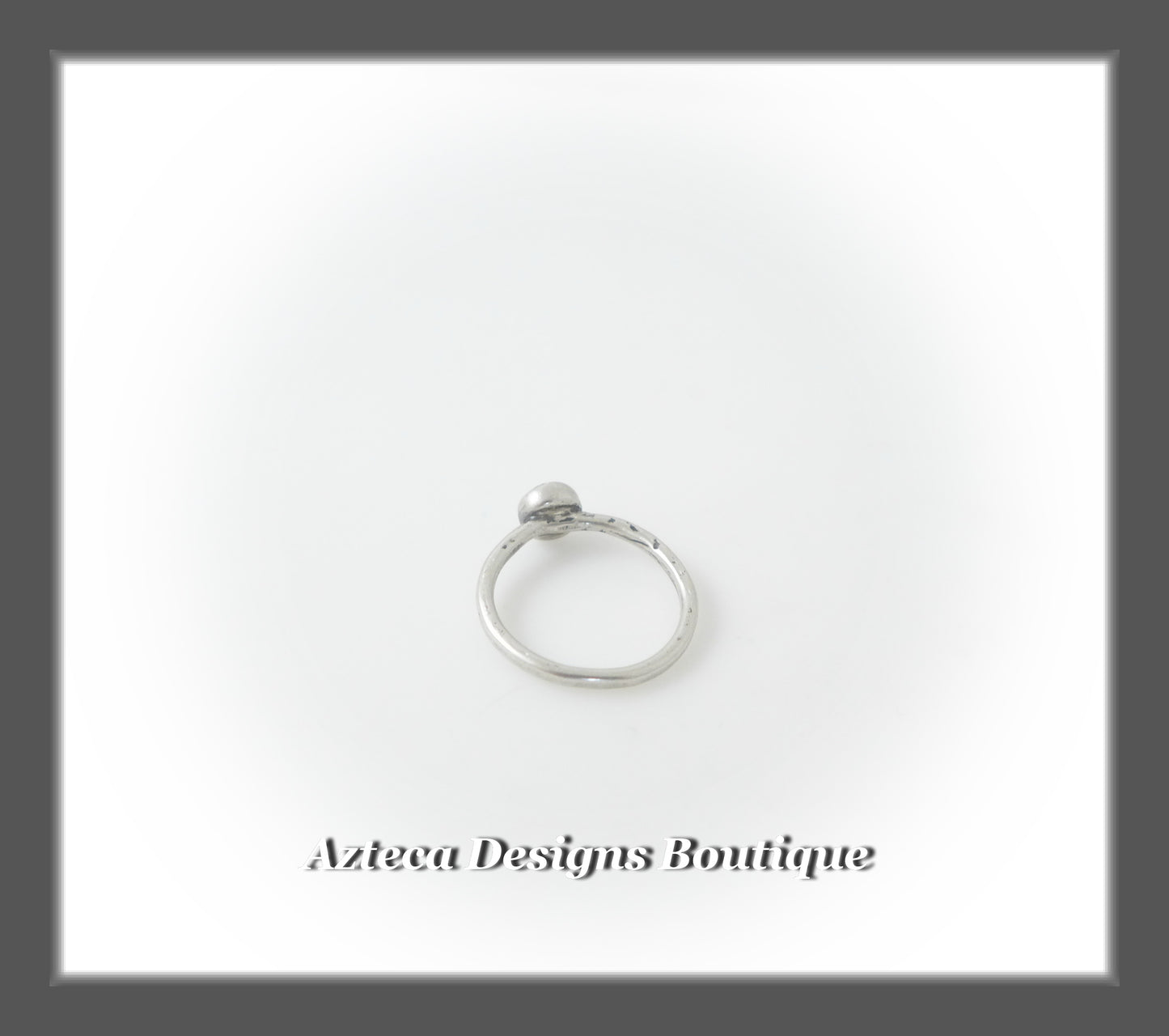 Size 4 + Argentium Silver+Kingman Turquoise+Stacking Minimalist Ring