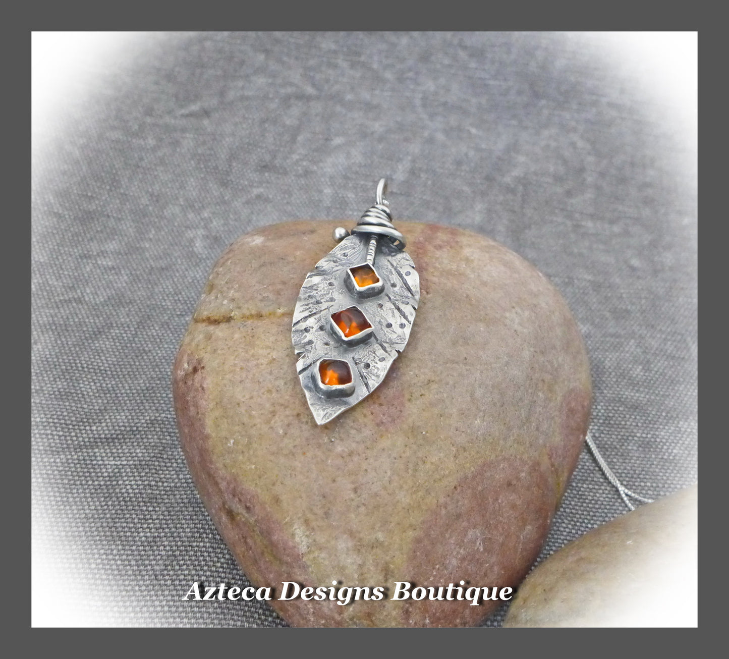 Her Wings+Baltic Amber+Hand Fabricated Rustic Sterling Silver Feather Necklace~